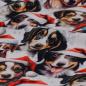 Preview: French Terry Weihnachtshunde Digitaldruck